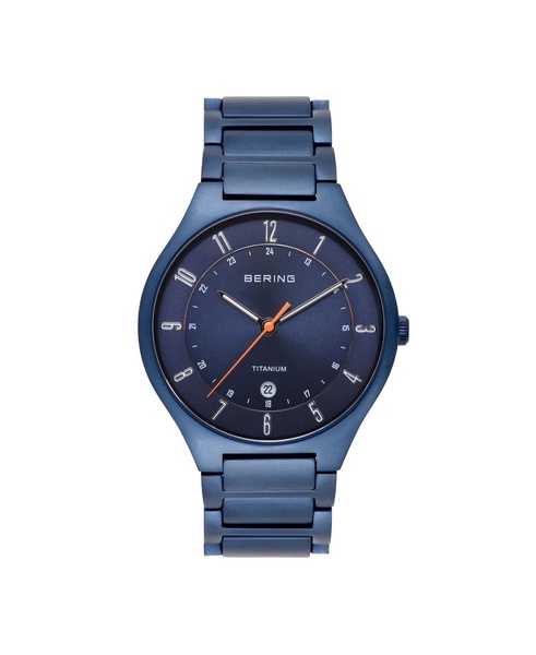Men's Blue Titanium Bracelet Watch 39mm