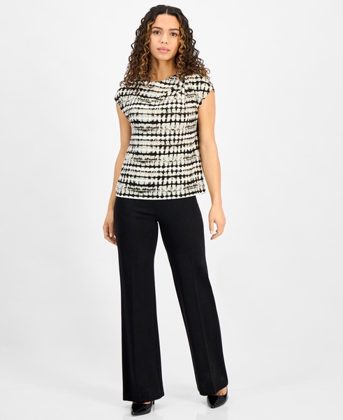 Petite Printed Extended-Shoulder Top