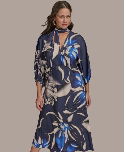 Plus Size Floral-Print A-Line Dress