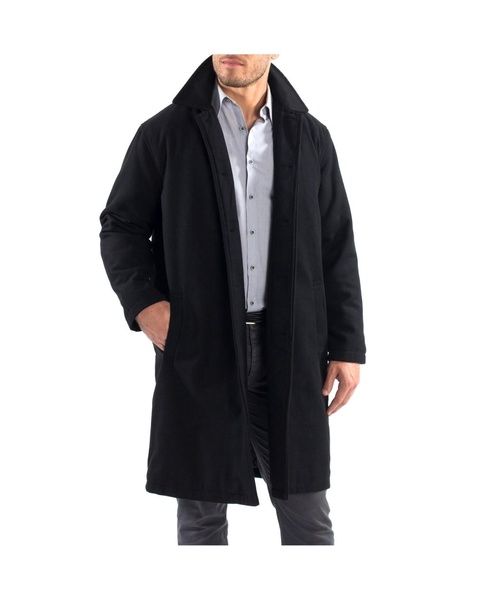 Men's Zach Men s Wool Blend Overcoat – Knee-Length Trench Coat, Runs Large for Layering Over Suits or Sweaters
