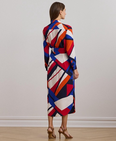 Petite Belted Printed Shirtdress