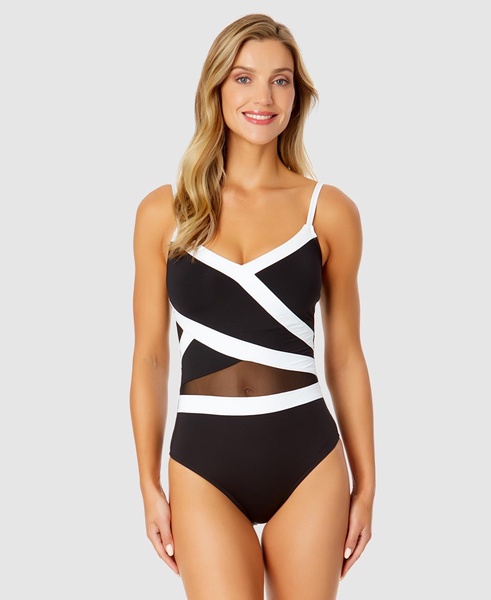 Women's Mesh-Inset One-Piece Swimsuit