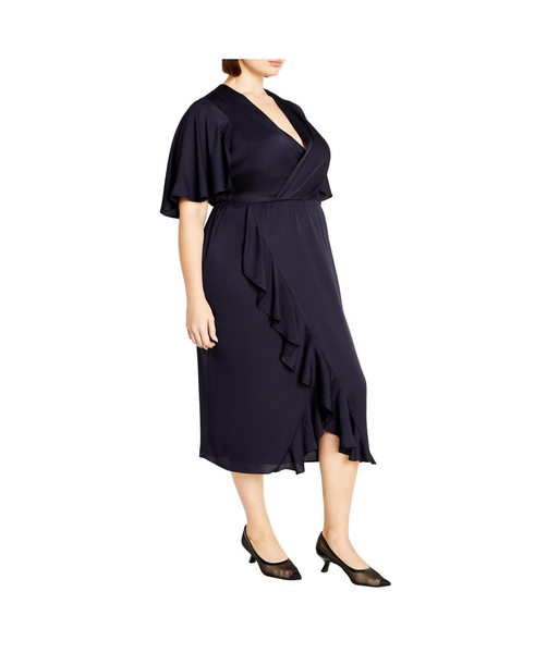 Plus Size Soft Ruffle Dress
