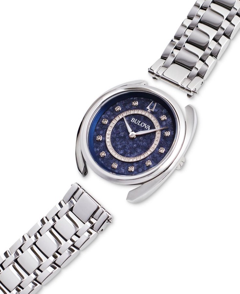 Women's Duality Diamond (1/8 ct. t.w.) Stainless Steel Bracelet Watch Box Set 34mm