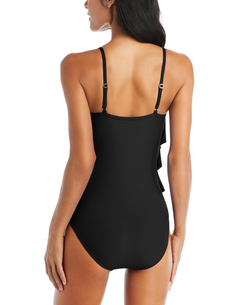 Women's Solid Citizen Tiered One-Piece Swimsuit
