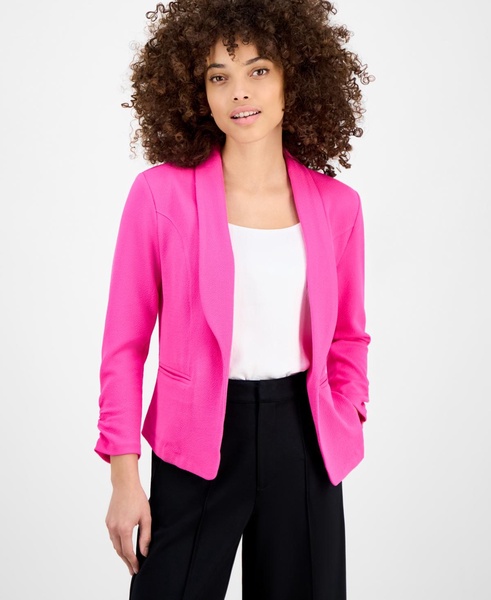 Petite 3/4-Sleeve Shawl-Collar Blazer, Created for Macy's