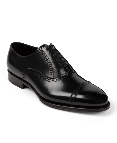 Men's Windsor Broque Cap Toe Leather Oxford Dress Shoes