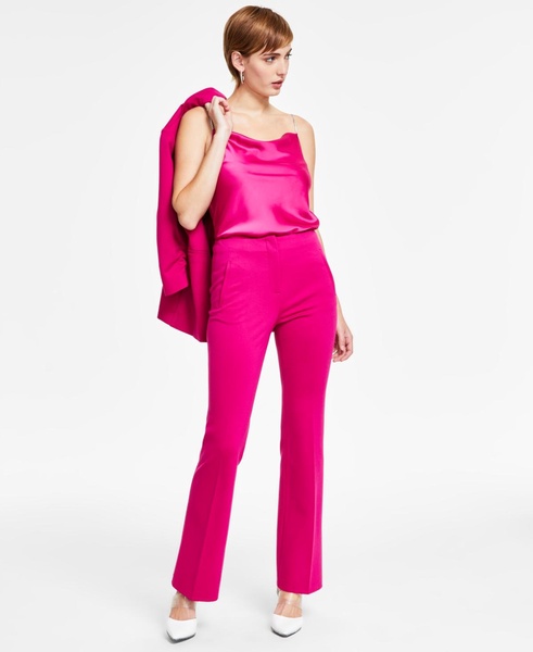 Women's Compressor Fly-Front Flare-Leg Pants, Created for Macy's