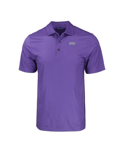 Men's Purple TCU Horned Frogs Pike Eco Tonal Geo Print Stretch Polo