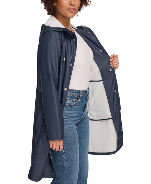 Women's Long Hooded Rain Coat