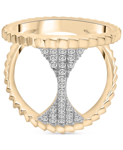 Diamond Openwork Textured Statement Ring (1/4 ct. t.w.) in Gold Vermeil, Created for Macy's