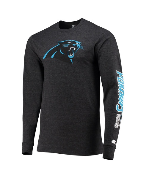Men's Heathered Black Carolina Panthers Halftime Long Sleeve T-shirt