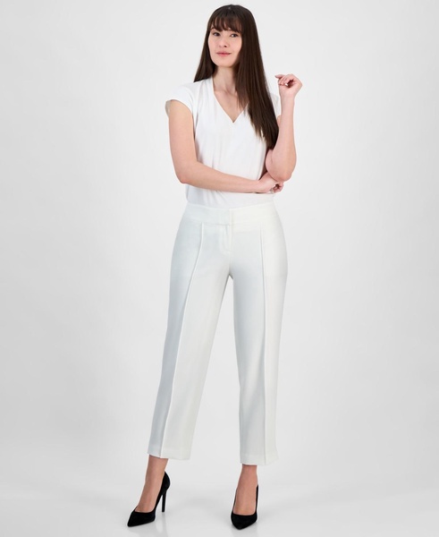 Women's Stretch-Crepe Mid-Rise Slim Ankle Pants, Regular & Petite Sizes