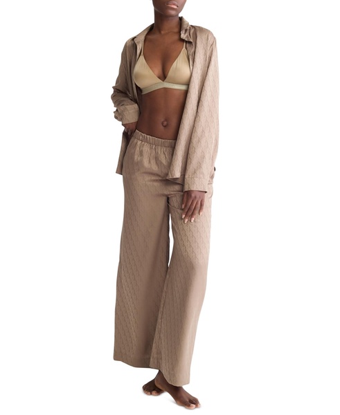 Women's Satin Jacquard Sleep Pants QS7304