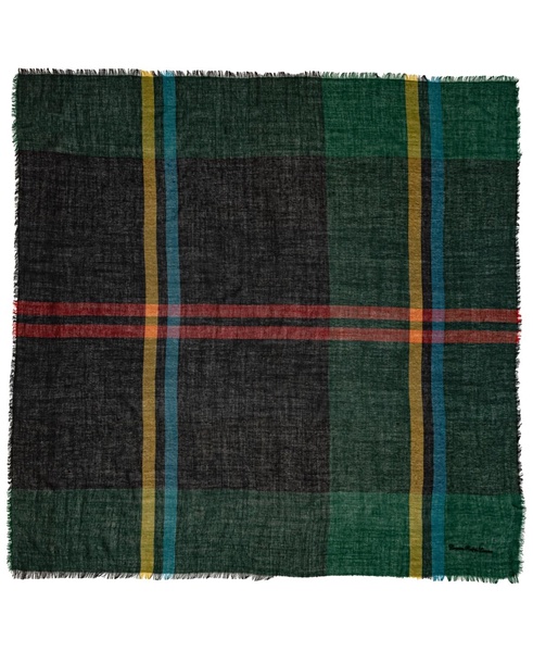 Woven Plaid Square Scarf