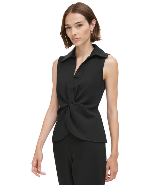 Women's Sleeveless Twist-Front Top 