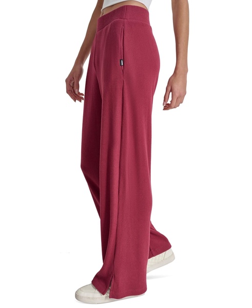 Women's Brushed Rib-Knit Straight-Leg Pants