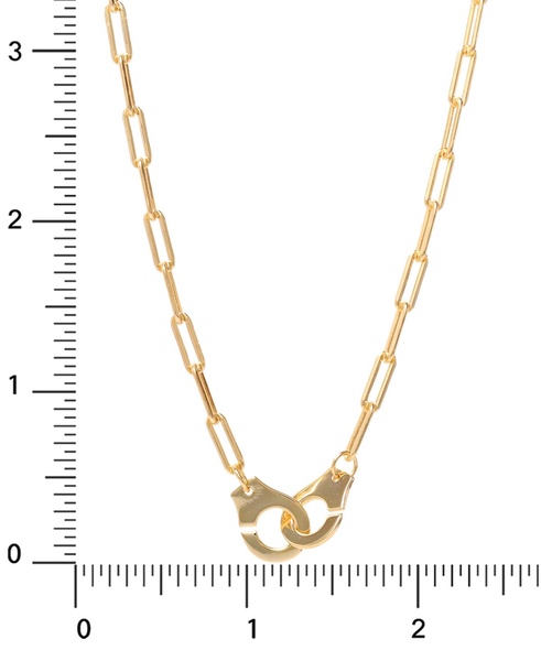 Handcuff Paperclip Link Pendant Necklace in 18k Gold-Plated Sterling Silver, 16" + 2" extender, Created for Macy's