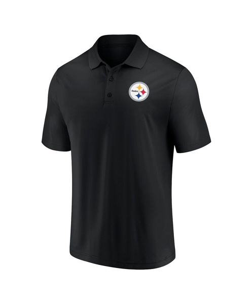 Men's Black and Gold Pittsburgh Steelers Home and Away 2-Pack Polo Shirt Set