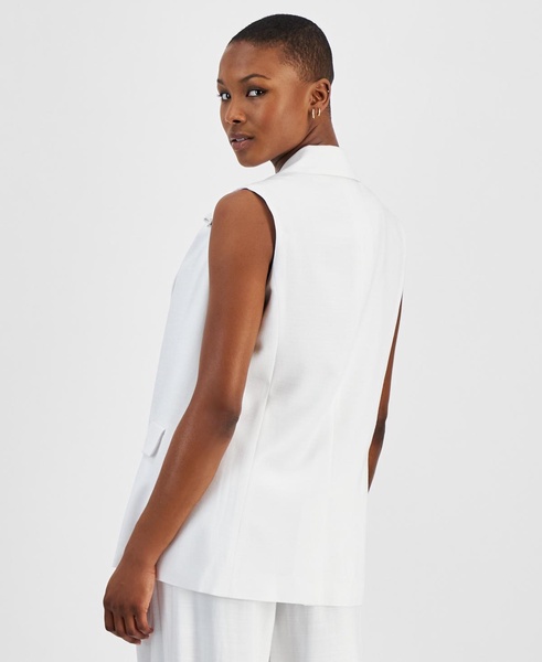 Petite Open-Front Long Vest, Created for Macy's