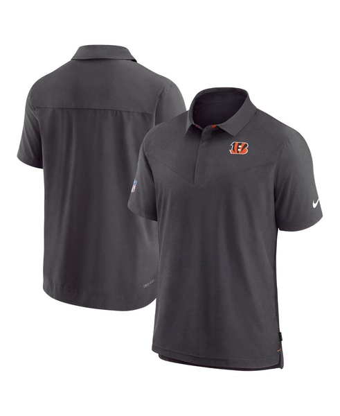 Men's Black Cincinnati Bengals Sideline Lockup Performance Polo