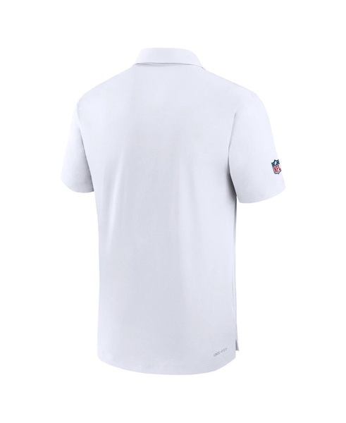 Men's White Minnesota Vikings Sideline Coaches Performance Polo Shirt