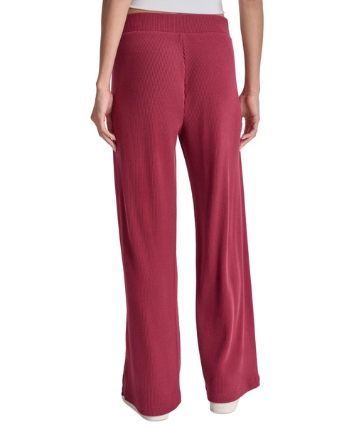 Women's Brushed Rib-Knit Straight-Leg Pants
