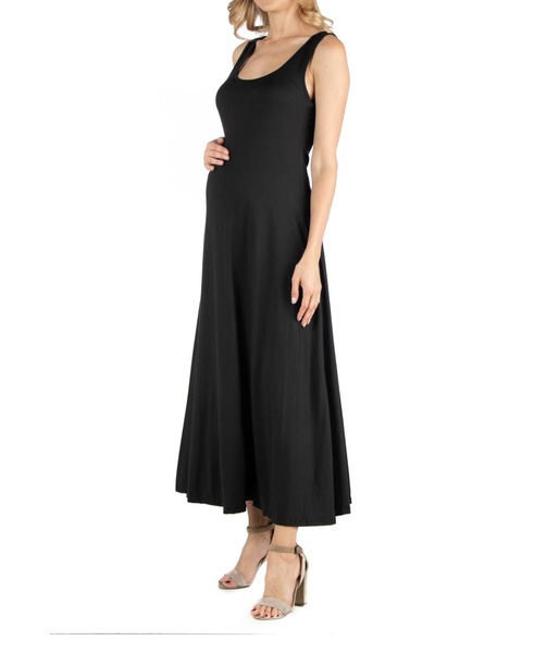Slim fit A Line Sleeveless Maternity Maxi Dress