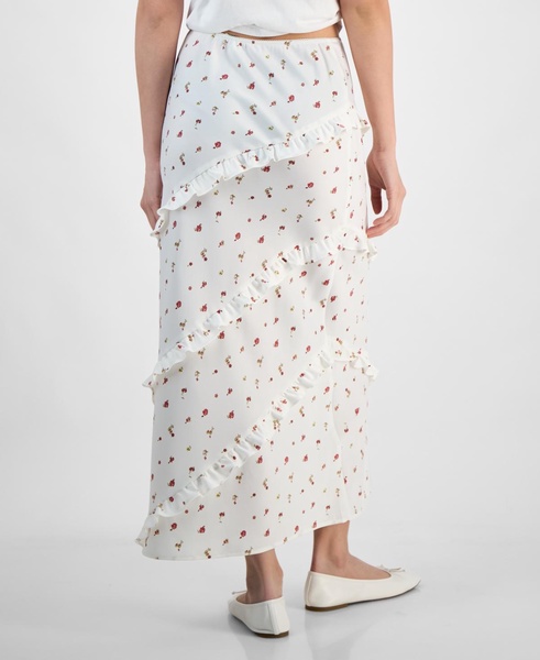 Women's Midi Ruffle Slip Skirt