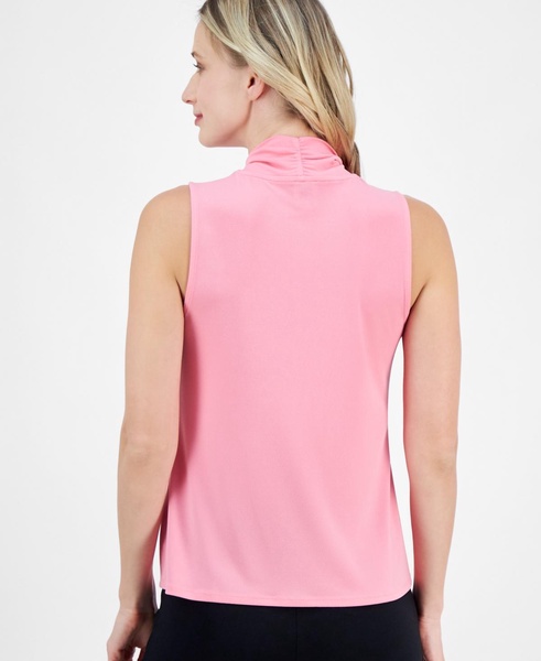 Women's Twist-Neck Sleeveless Keyhole Top