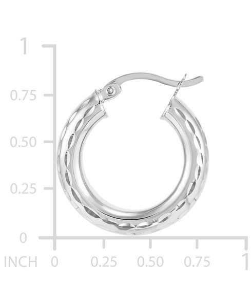 Textured Tube Small Hoop Earrings, 20mm, Created for Macy's
