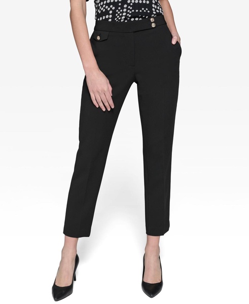 Women's Tab-Waist Slim Ankle Pants