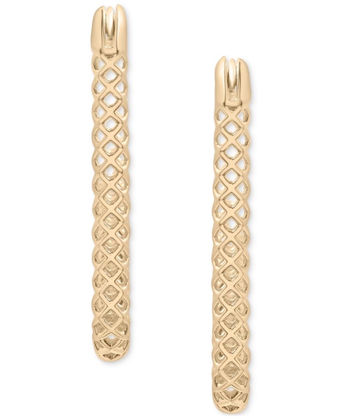 Lattice Rectangular Hoop Earrings in Gold Vermeil, Created for Macy's