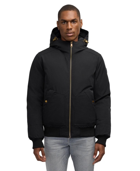 Men's Men s Pine Bomber with Fixed Hood and Detachable Faux Fur Trim