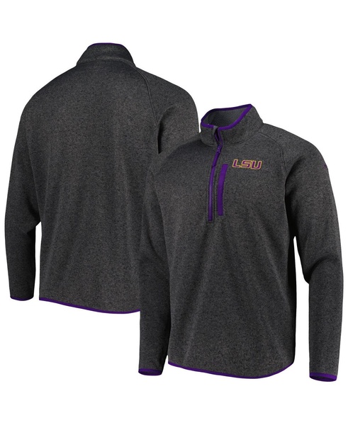 Men's Charcoal LSU Tigers Canyon Point Omni-Shield Raglan Half-Zip Top