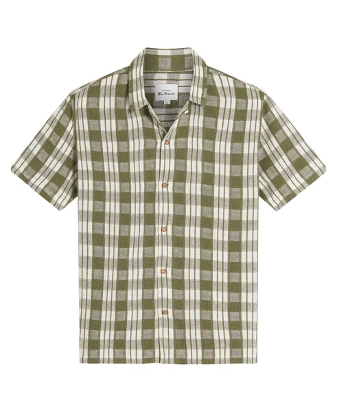 Men's Reworked Gingham Check Short Sleeve Shirt