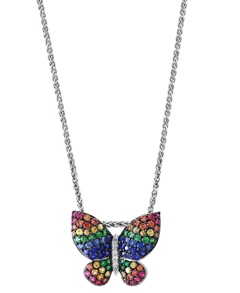 Multi Precious 1-3/4 ct. t.w. Pendant in Sterling Silver
