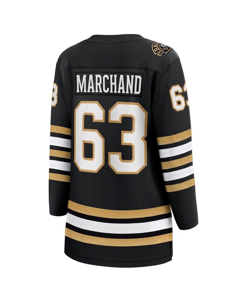 Women's Brad Marchand Black Boston Bruins 100th Anniversary Premier Breakaway Player Jersey