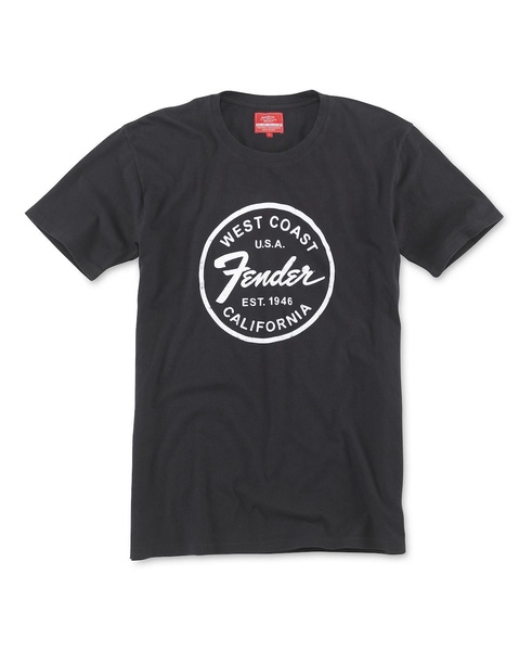 Men's and Women's Black Fender Logo T-Shirt
