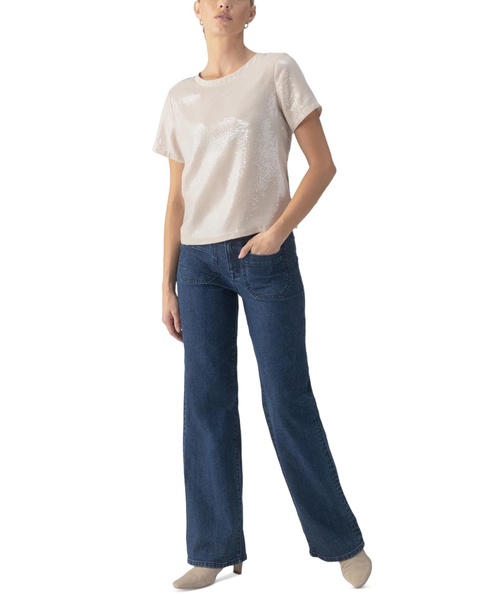 Women’s Perfect Crewneck Short-Sleeve Sequin T-Shirt