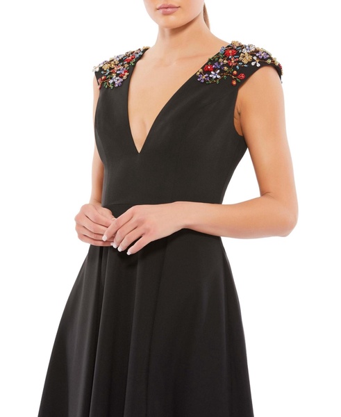 Women's Ieena Beaded Cap Sleeve A Line Midi Dress