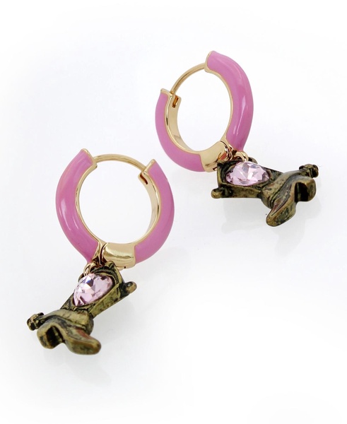 Faux Stone Cowboy Boot Huggie Earrings