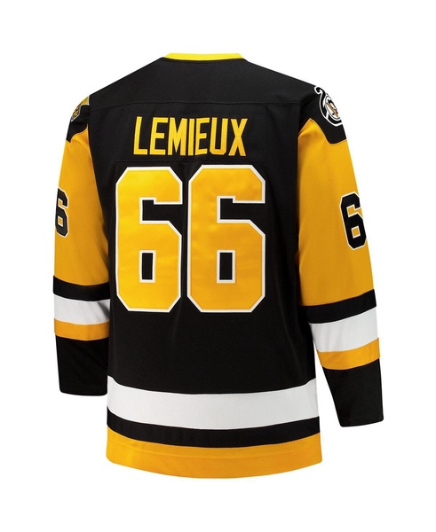 Men's Mario Lemieux Black Pittsburgh Penguins Big Tall 1991/92 Blue Line 2.0 Jersey