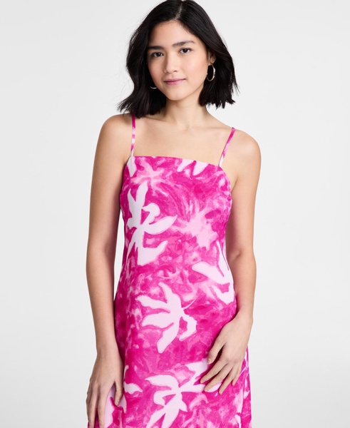 Women's Printed Sheer Overlay Maxi Dress, Exclusively at Macy's