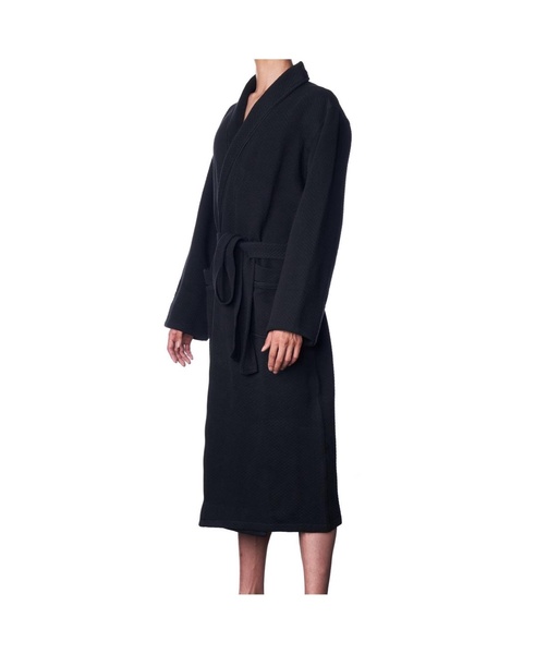 Men's Cotton Blend Shawl Robe Lightweight Kimono Knit Spa Bathrobe