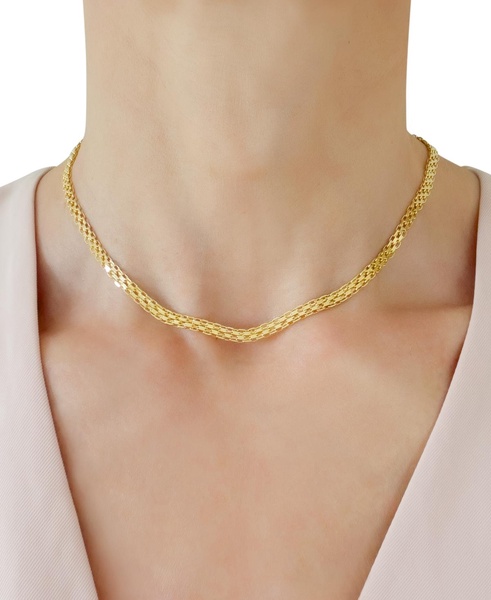 Polished Bismark Link 18" Statement Necklace in 10k Gold