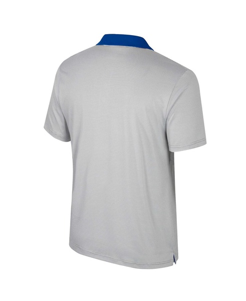 Men's Gray Florida Gators Tuck Striped Polo Shirt