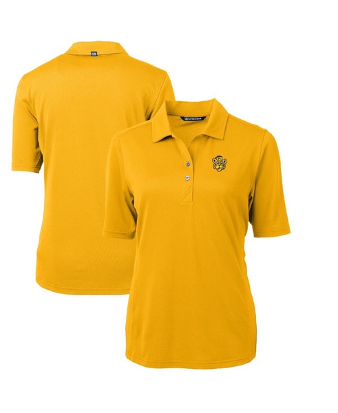 Women's Gold Missouri Tigers Team Virtue Eco Pique Polo