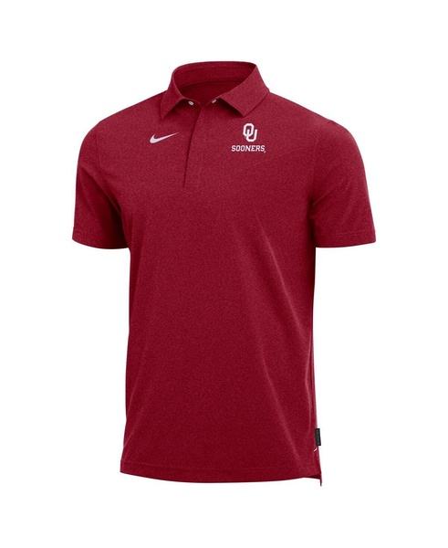 Men's Heathered Crimson Oklahoma Sooners 2022 Coach Performance Polo Shirt