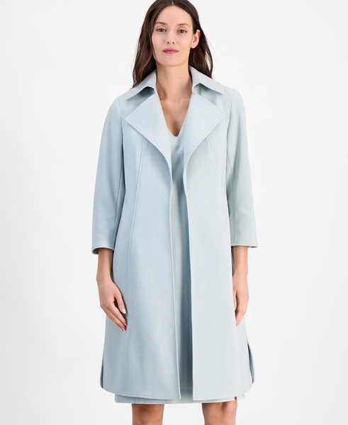 Women's Stretch Wide-Collar Open-Front Long Jacket